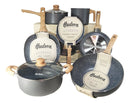 Bateria Cocina Ceramica Antiadherente Granito 9 Pz