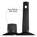 Set Olla Cacerola Sarten Teflon Hudson Bateria Aluminio