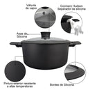 Set Olla Cacerola Sarten Teflon Hudson Bateria Aluminio